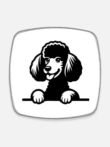 Puddle - Square fridge magnet - white