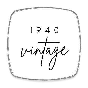Anniversaire 1940 vintage - Magnet carré - blanc - Devant