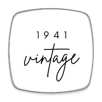 Vintage 1941 Birthday - Square fridge magnet - white - Front