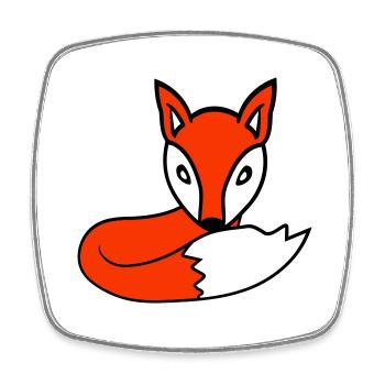 Fox Red Fox Forest Animal Clever Cute Wild Dog - Square fridge magnet - white - Front