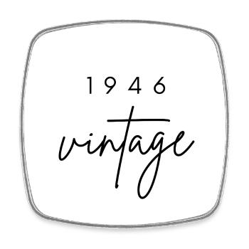 Anniversaire 1946 vintage - Magnet carré - blanc - Devant
