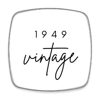 Vintage 1949 Anniversary - Square fridge magnet - white - Front