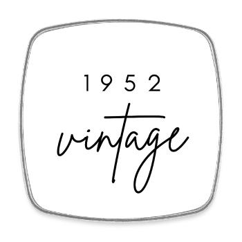 Anniversaire 1952 vintage - Magnet carré - blanc - Devant