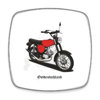 S51 (rot) // Illustration - Viereckiger Kühlschrankmagnet - Weiß - Vorne