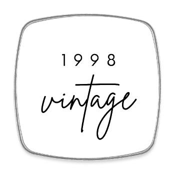 Anniversaire 1998 vintage - Magnet carré - blanc - Devant