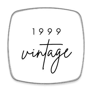 Jahrgang 1999 Geburtstag - Viereckiger Kühlschrankmagnet - Weiß - Vorne