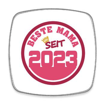 2023 - Viereckiger Kühlschrankmagnet - Weiß - Vorne