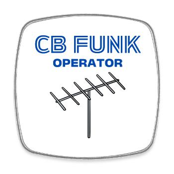 CB FUNK Operator - Viereckiger Kühlschrankmagnet - Weiß - Vorne
