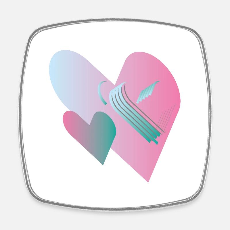 Love Assemble 00 - Square fridge magnet - white
