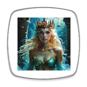OCEAN GODESS DELUXE - Viereckiger Kühlschrankmagnet - Weiß - Vorne