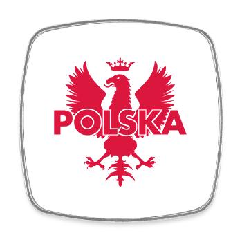 Polska Eagle - Polen - Adler - Poland - Viereckiger Kühlschrankmagnet - Weiß - Vorne