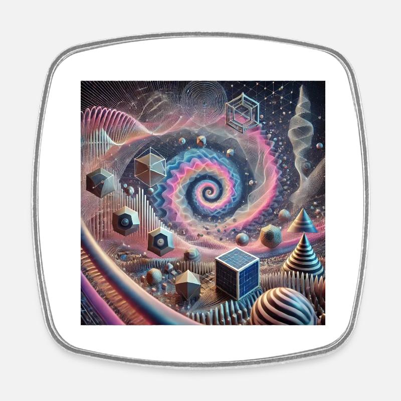 DANTE ALEGRIA - Square fridge magnet - white