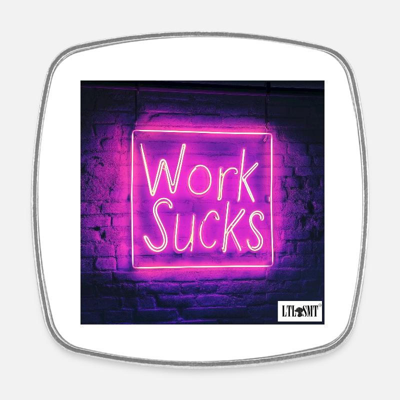 About Life - Square fridge magnet - white