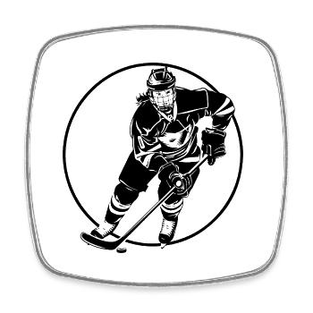 Hockey Player Sports - Square fridge magnet - white - Front