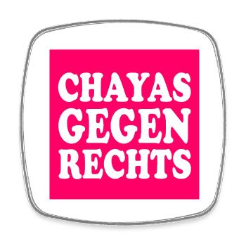 chayas gegen rechts - Viereckiger Kühlschrankmagnet - Weiß - Vorne