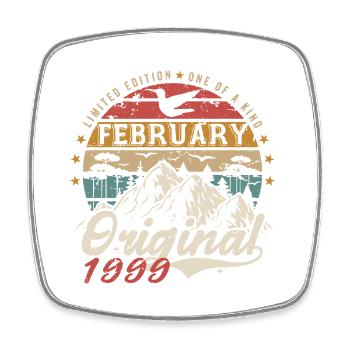Cadeau 26e Anniversaire Nées En Février 1999 - Magnet carré - blanc - Devant