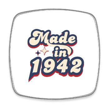 Made in 1942 Retro - Square fridge magnet - white - Front
