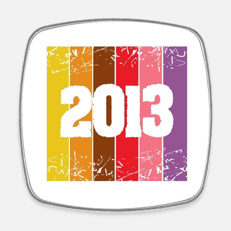 2013 - Viereckiger Kühlschrankmagnet - Weiß