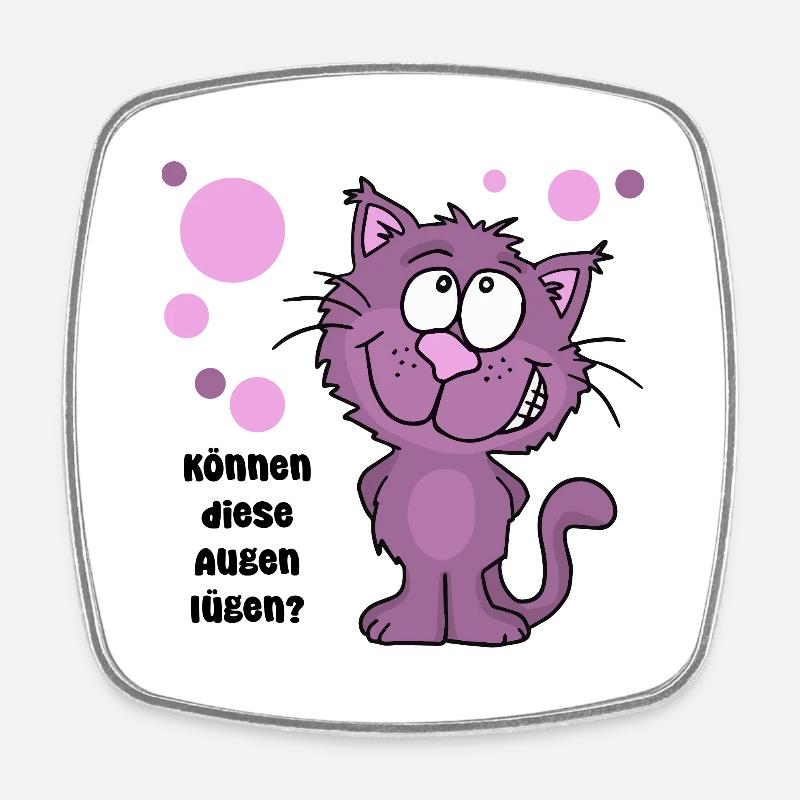 Can these eyes lie? - Square fridge magnet - white