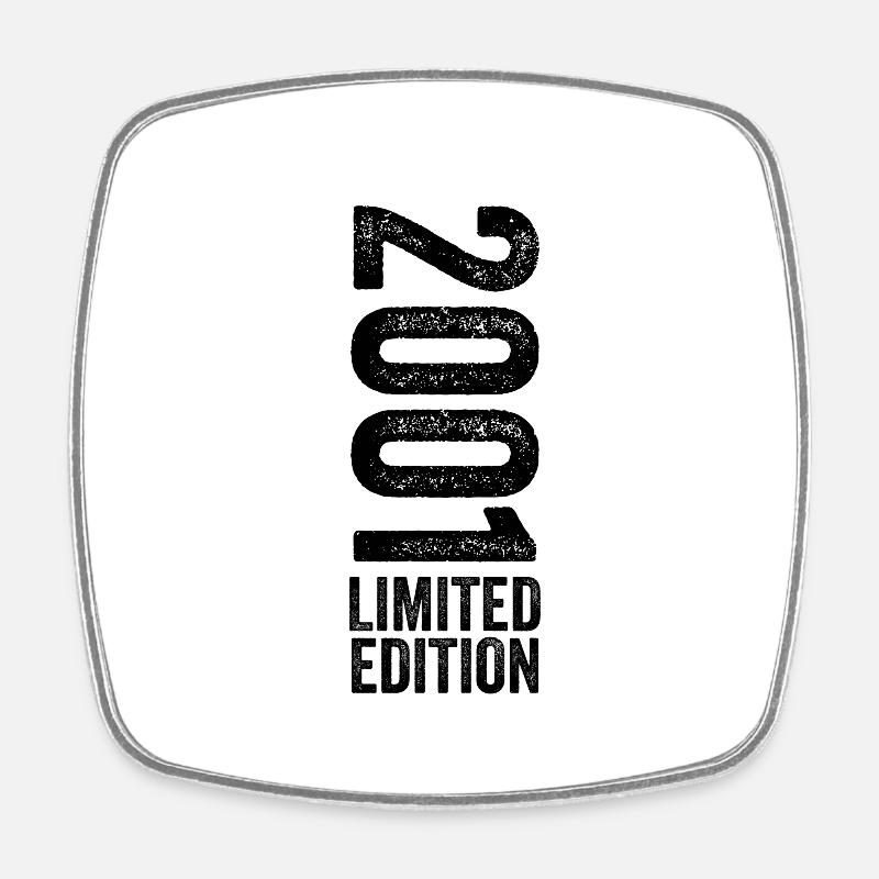 2001 Limited Edition Birthday Gift 2001 - Square fridge magnet - white