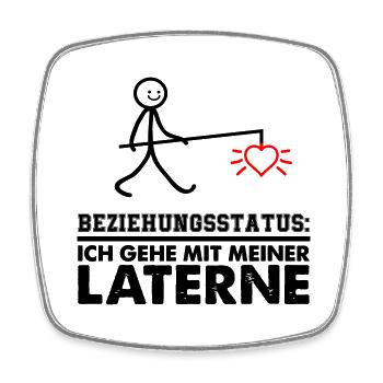 meine laterne 02 - Viereckiger Kühlschrankmagnet - Weiß - Vorne