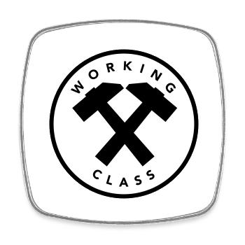 Classe ouvrière - Magnet carré - blanc - Devant