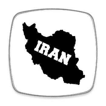 Iran - Square fridge magnet - white - Front