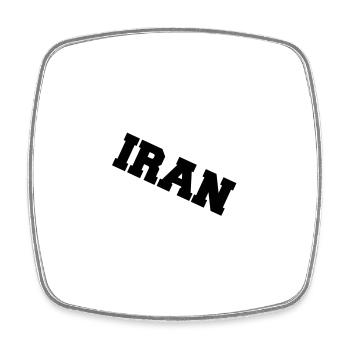 Iran - Square fridge magnet - white - Front
