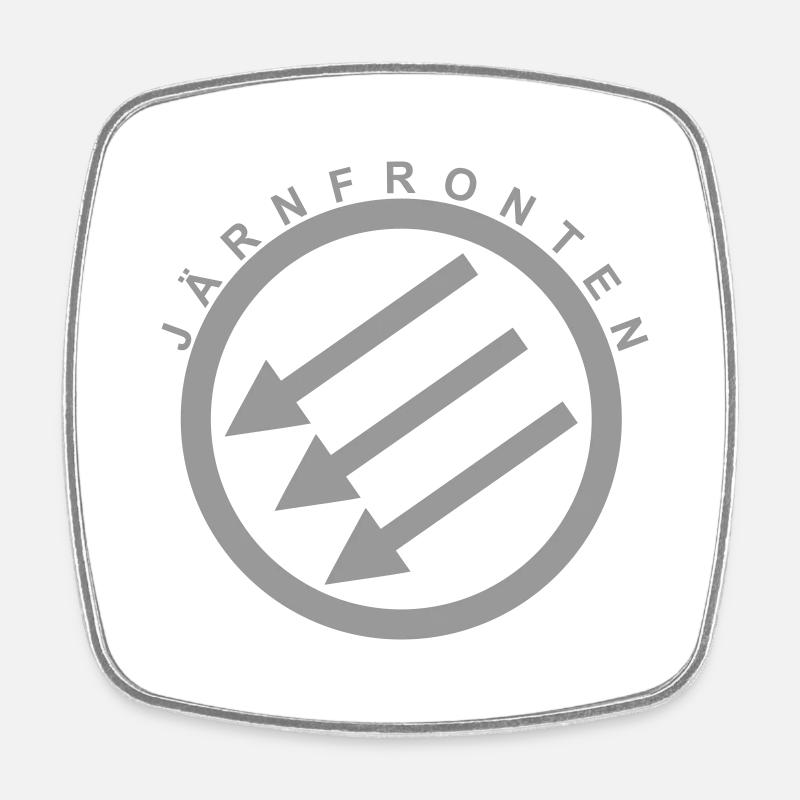 Järnfronten / Eiserne Front / Iron Front - Square fridge magnet - white