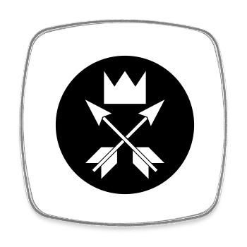 Dalarna - Square fridge magnet - white - Front