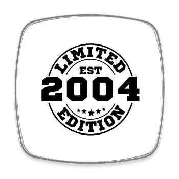 Limitierte Auflage 2004 - Viereckiger Kühlschrankmagnet - Weiß - Vorne