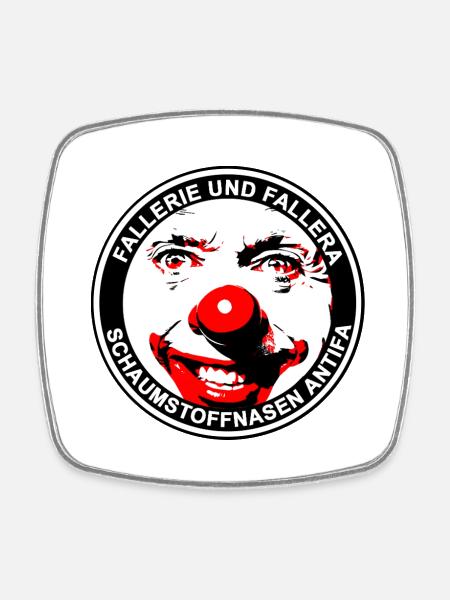Fun Clown Varaiation Falleri Fallera - Viereckiger Kühlschrankmagnet - Weiß