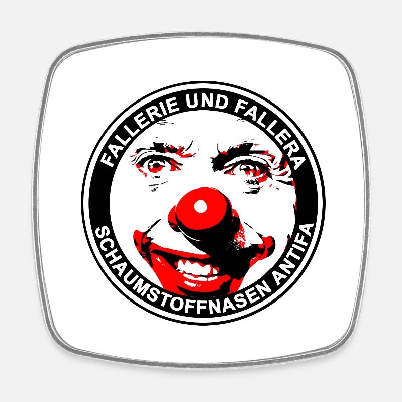 Fun Clown Varaiation Falleri Fallera - Viereckiger Kühlschrankmagnet - Weiß