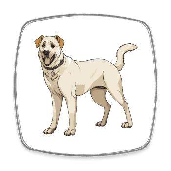 Kangal Hund - Viereckiger Kühlschrankmagnet - Weiß - Vorne