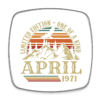 Meilleur Cadeau D'anniversaire Avril 1971 - Magnet carré - blanc - Devant