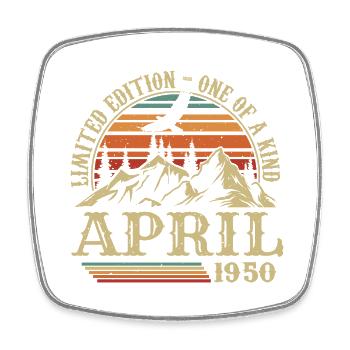 Meilleur Cadeau D'anniversaire Avril 1950 - Magnet carré - blanc - Devant