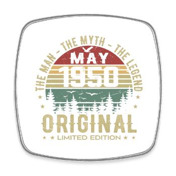 May 1950 Gift 75th Anniversary May 1950 May 1950 - Square fridge magnet - white - Front