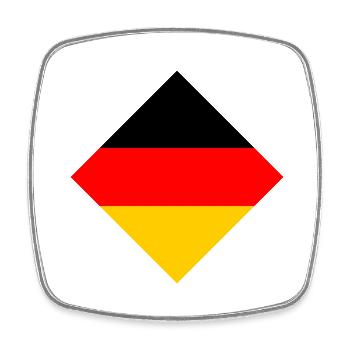 Germany - Square fridge magnet - white - Front