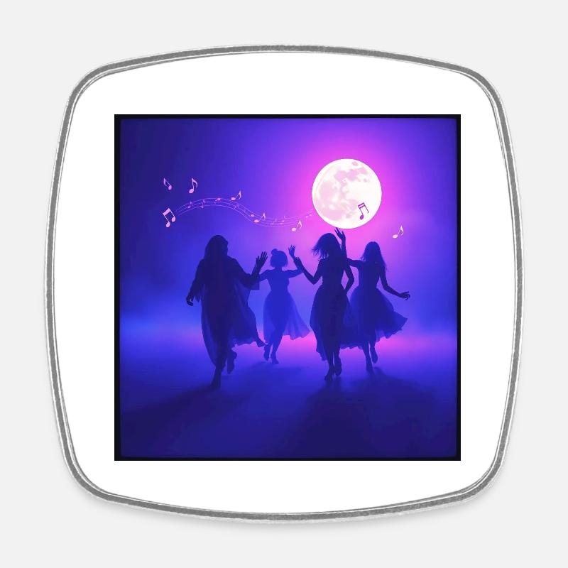 SWS MOONLIGHT DANCE - Square fridge magnet - white