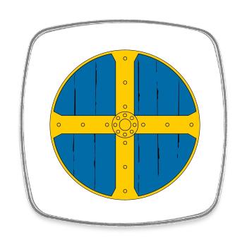 Wikinger - Viereckiger Kühlschrankmagnet - Weiß - Vorne