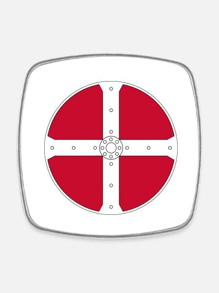 Wikinger - Viereckiger Kühlschrankmagnet - Weiß
