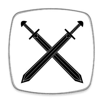 Sword - Square fridge magnet - white - Front