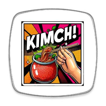 KKIIMMCCHHII - Viereckiger Kühlschrankmagnet - Weiß - Vorne