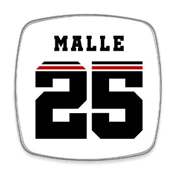 Malle 2025 Jersey - Square fridge magnet - white - Front