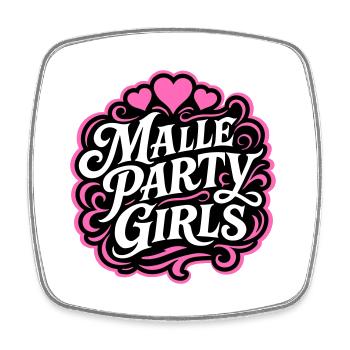 Malle Party Girls - Viereckiger Kühlschrankmagnet - Weiß - Vorne
