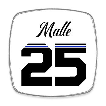Malle 2025 Trikot - Viereckiger Kühlschrankmagnet - Weiß - Vorne