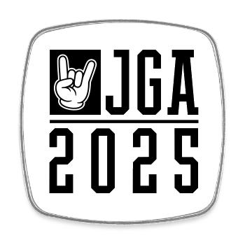 Jga 2025 Junggesellenabschied Party - Viereckiger Kühlschrankmagnet - Weiß - Vorne