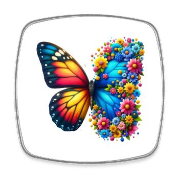 Colorful Butterfly Nature Inspired Summer Vibes - Square fridge magnet - white - Front