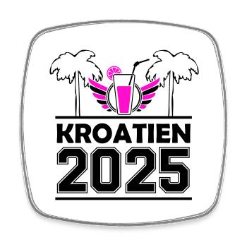 Croatie 2025 - Magnet carré - blanc - Devant