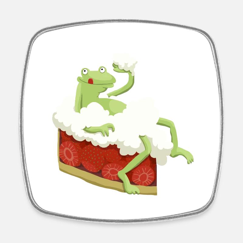 Kitchen Frog (nouveau) - Magnet carré - blanc